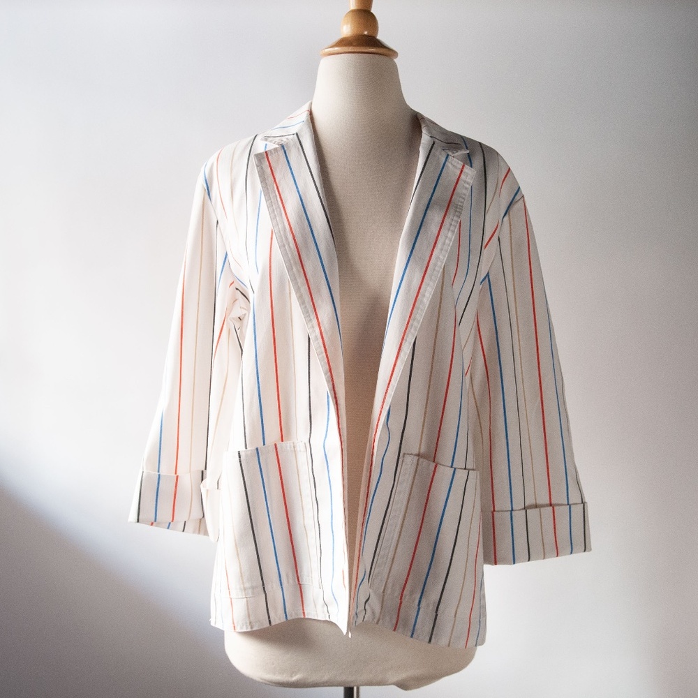 Vintage Fox Collection Striped Painter's Jacket